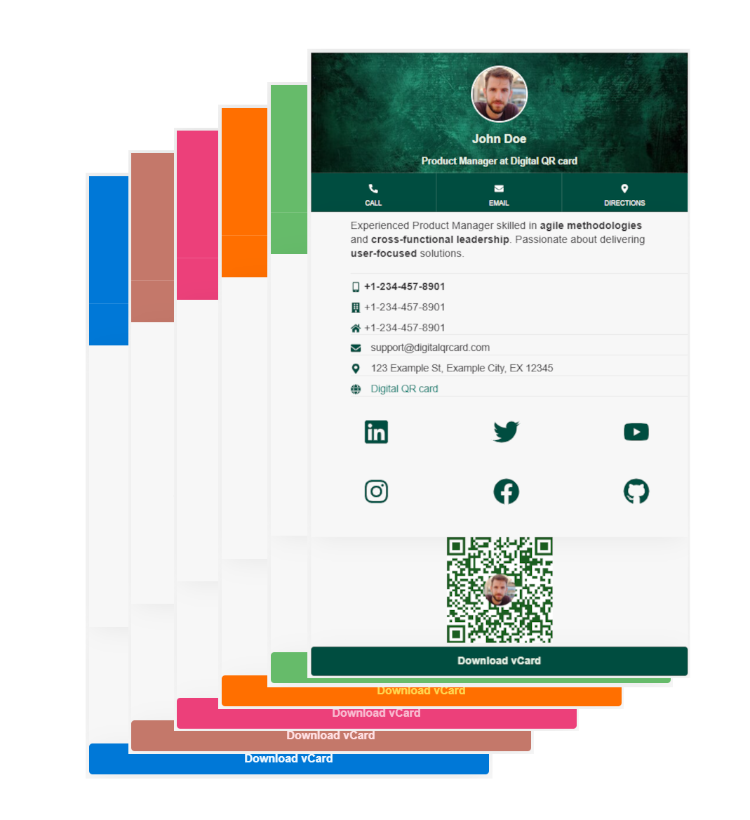 digital business card preview